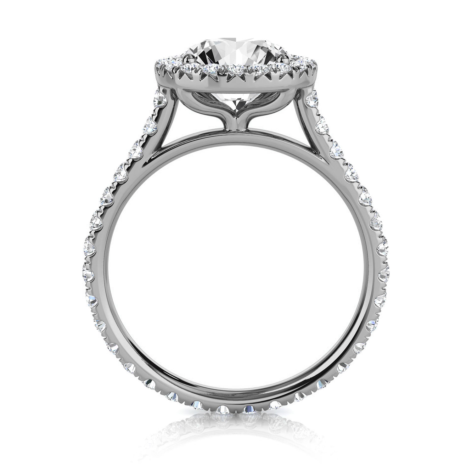 14K White Gold Cherease Halo Eternity Lab Grown Diamond Ring (3/4 ct. tw)